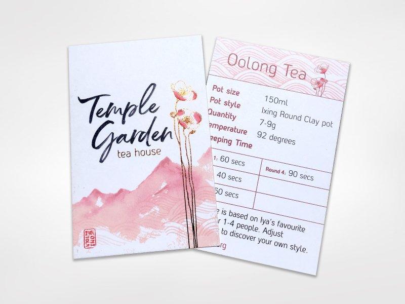 Temple Garden Teahouse Tea Card