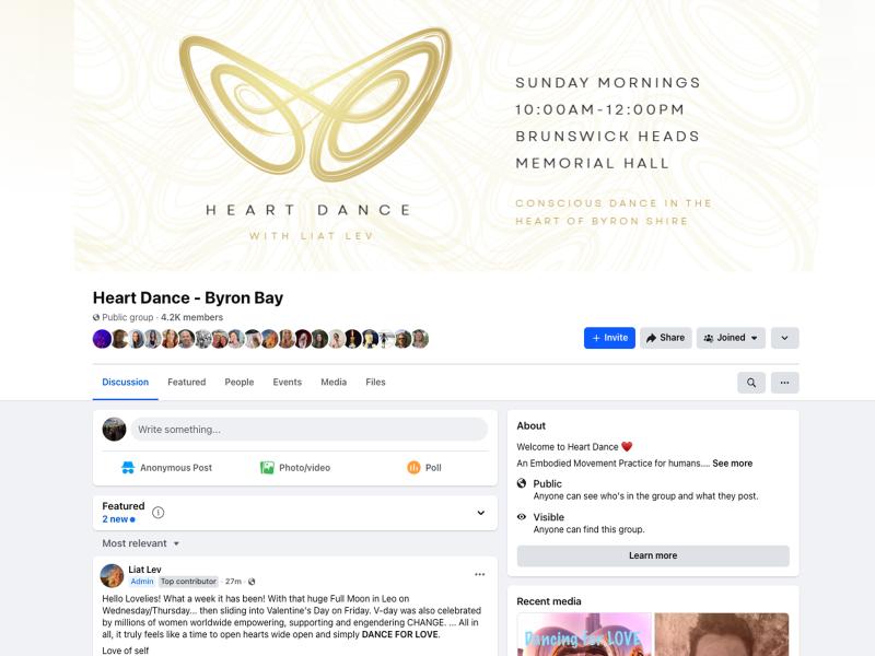 Heart Dance Facebook Page